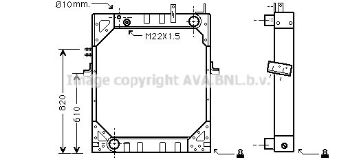 AVA QUALITY COOLING Радиатор, охлаждение двигателя IV2046